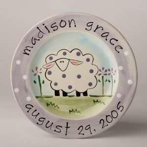 Personalized Sheep Birth Plate 