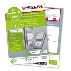 2 x atFoliX FX Mirror Stylish screen protector for Philips 