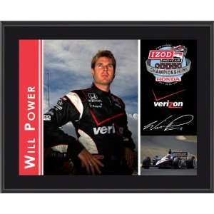  Will Power Sublimated 10x13 Color Plaque  Details 2011 IRL 