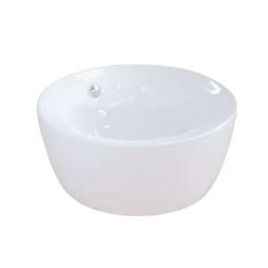   Round Vitreous China Vessel Sink with Overflow Hole Less Drain EV4019