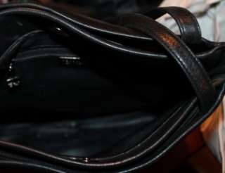 PERLINA NEW YORK Large Supple Soft Black Leather Shoulder Bag Handbag 