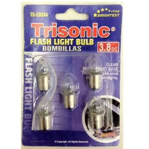  Trisonic Flash Light Bulb   Pack of 5 Clear. Mini Mayonet 