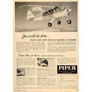  1955 Ad Piper Aircraft Lock Haven Pennsylvania Tripacer 