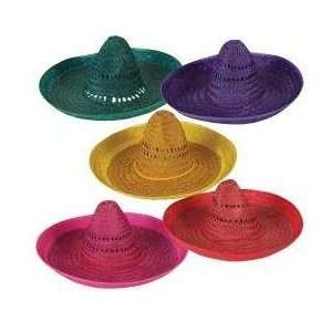  Assorted Colors Sombreros 22.5 Hat (1 Dozen) Sports 