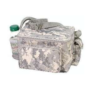COOLER B714    Digital camo 6 pack cooler with bottle holder and cell 