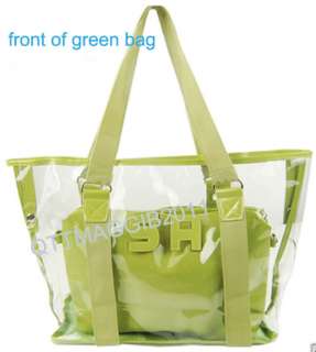  Clear Beach Casual Shoulder bag,green,black,rose,pink,yellow  