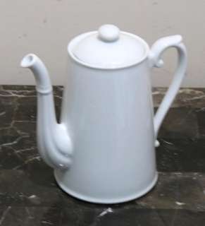 NEW Williams Sonoma APILCO Tall Coffee Pot ~ WHITE French Porcelain 