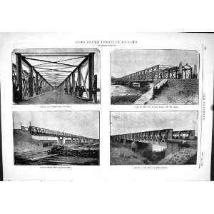  1889 Engineering America Bridges Maule River Railway 