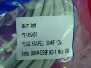 Yes PC Cables RS232 KAAPELI D9M/F 10M YES152058 NEW  
