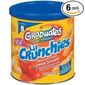 Gerber Graduates Lil Crunchies, Garden Tomato, 1.48 Ounce Canisters 