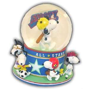  Snoopy Sports Theme Waterglobe, All of Your Favorite 