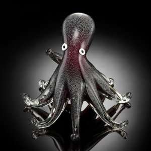  Art Glass Gray Octopus