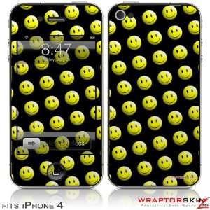  iPhone 4 Skin   Smileys on Black (DOES NOT fit newer 