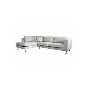  Twill Sectional Sofa with Stainless Steel Base by 