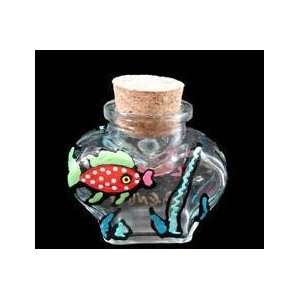   Small Heart Shaped Bottle with Cork top   2 oz.   2 tall Electronics