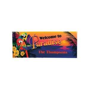  Personalized Luau Parrot Banner   Small   Party 