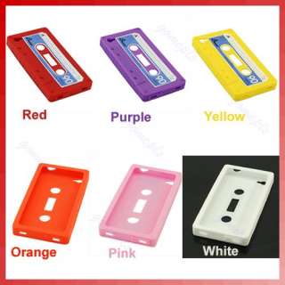 Soft Silicone Cassette Tape Case Cover For iPhone 4 4G  