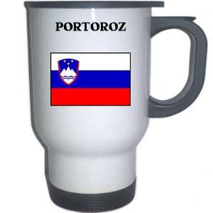 Slovenia   PORTOROZ White Stainless Steel Mug