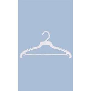  White 16 Sloped Shoulder Clothes Hanger With Hang Bar 