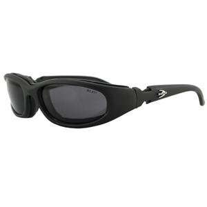  Bobster Throttle Sunglasses   Black w/ Smoke Automotive