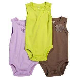   pack Sleeveless Cotton Knit Solid Color Bodysuits (9 Months) Baby