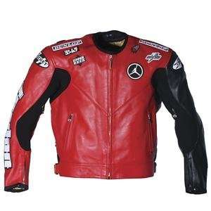  Jordan 2K7 Team Replica Leather Jacket   40/Red/Black 
