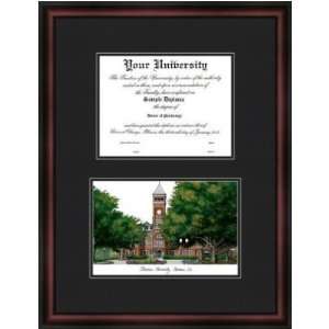   Clemson University Diplomate Diploma Frame & Lithograph Sports