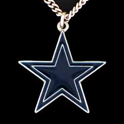 NFL DALLAS COWBOYS Pewter Logo 20 Chain Necklace  