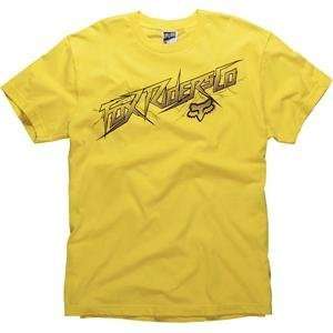  Fox Racing Youth Slant T Shirt   Youth X Large/Yellow 