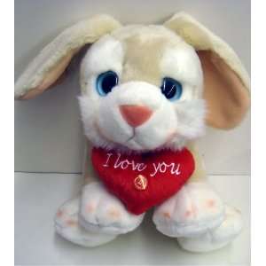   Day Gift Rabbit Sitting Plush with Heart and Sound Toys & Games