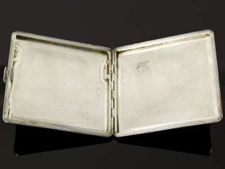 sterling Silver cigarette case with machine decoration in very good 