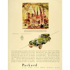   Logo Green Vintage Automobile Paris Building   Original Print Ad Home
