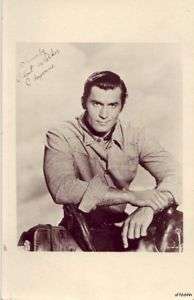 SINCERELY CLINT WALKER CHEYENNE ACTOR WITH SADDLE  