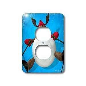 BK Whimsical Reindeer Winter   Clumsy Reindeer   Light Switch Covers 