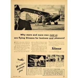  1948 Ad Stinson Private Airplane E. E. Jackson Texas 