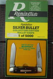 REMINGTON USA 1/5000 PURE SILVER BULLET MUSKRAT KNIFE  