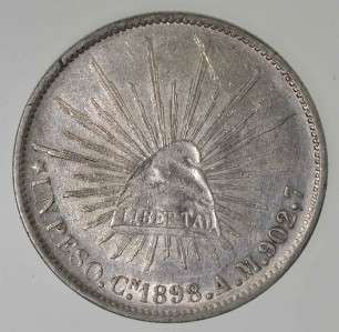 Mexico Silver Peso 1898 Cn AM  