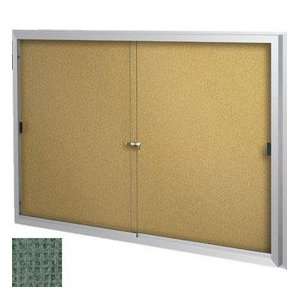  Deluxe Bulletin Board Cabinet,With 2 Sliding Doors 4H X 6 