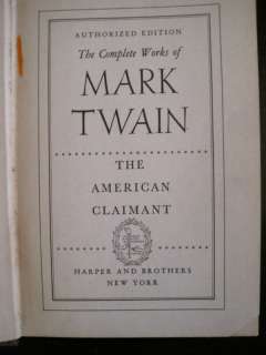 The American Claimant by Mark Twain  