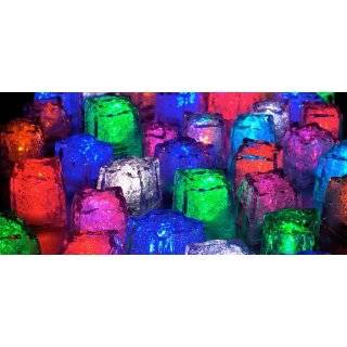 48 Light Up Ice Cubes   Rainbow   On/Off Switch   Flash/Blink/Steady 