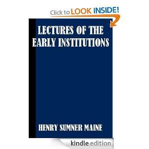   History of Institutions Henry Sumner Maine  Kindle Store