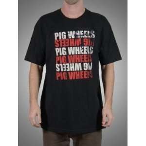 Pig Wheels Stacked T shirt