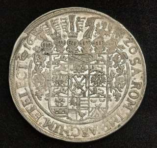 1620, Saxony, John George I. Large Silver Thaler (Rix Dollar) Coin. XF 