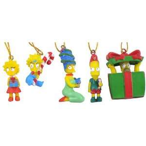  Set of 5 The Simpsons Family Mini Christmas Ornaments 