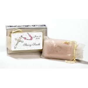   Rosary Design Personalized Fresh Linen Scented Soap Bar (Set of 20