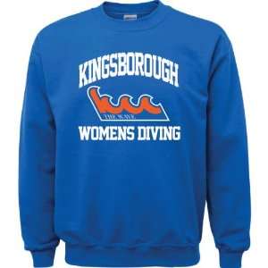 Kingsborough Community College Wave Royal Blue Womens Diving 