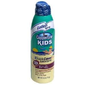  Coppertone Kids Quick Cover Lotion Spray, SPF 50, 6 Ounce 