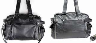 Mens PU Leather Handbag Messenger Shoul​der Casual Bag  