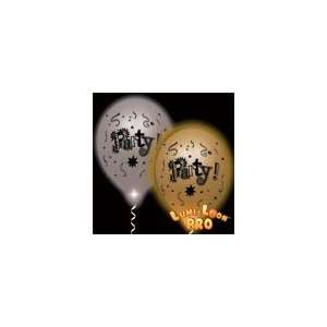  Party Balloons Silver & Gold White Lights Health 
