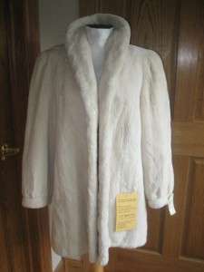 Near Mint Medium Large Pearl Sheared Beaver Fur Coat Jacket 158c 